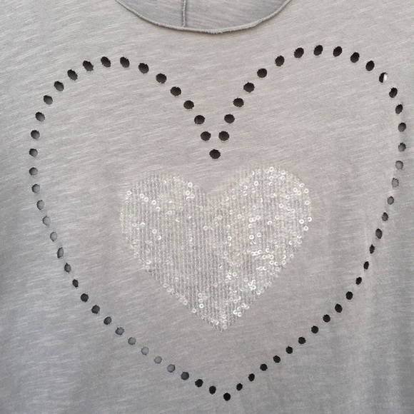 Jennifer Lopez Cutout Sequin Heart Top S - Picture 4 of 7